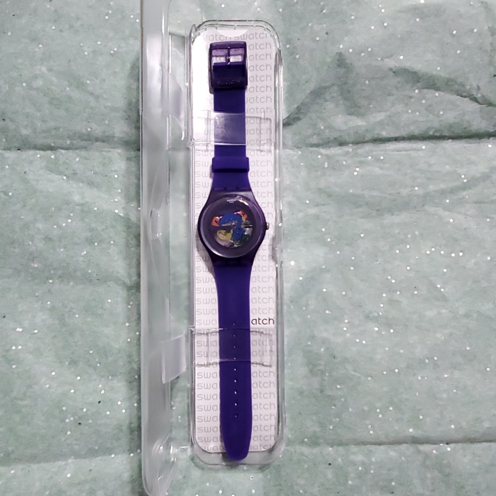 Swatch Purple Lacquered Watch